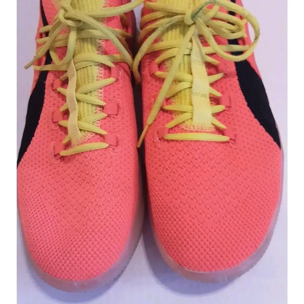 Puma Men's 10.5 Clyde Court Running Sneaker Neon Orange Yellow Hi-top Sneaker